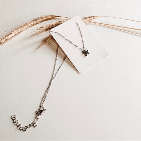 Silver Dainty Star Necklace - Picture 2 of 2